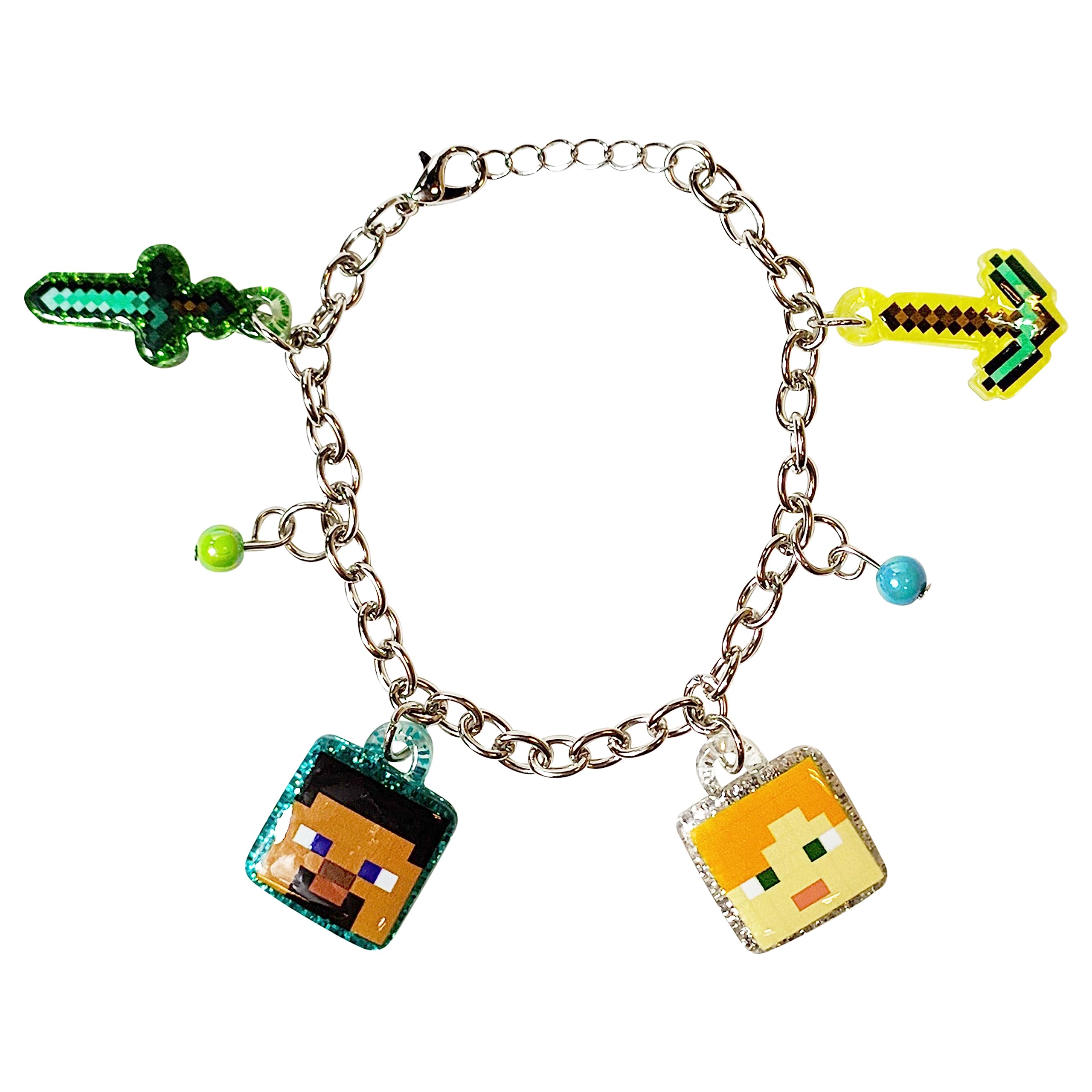 マインクラフト Minecraft ブレスレット Set of 4 Black Minecraft Creeper SIlicone Rubber Wristband